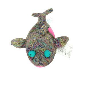 Russ Floppy Fish Plush‎ Toy Multicolor Knit Pink Accents